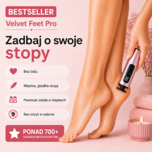 Velvet Feet Pro - Elektryczny pilnik do stóp i paznokci